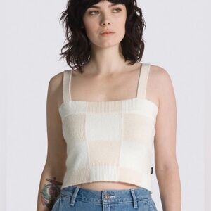 Vans NWT Womens Beige And Cream Color Tank Size Small